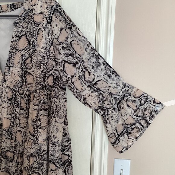Show Me Your Mumu Birdie Mini Women's Dress Snake N Shake Loose Fit Size XL - Picture 3 of 10
